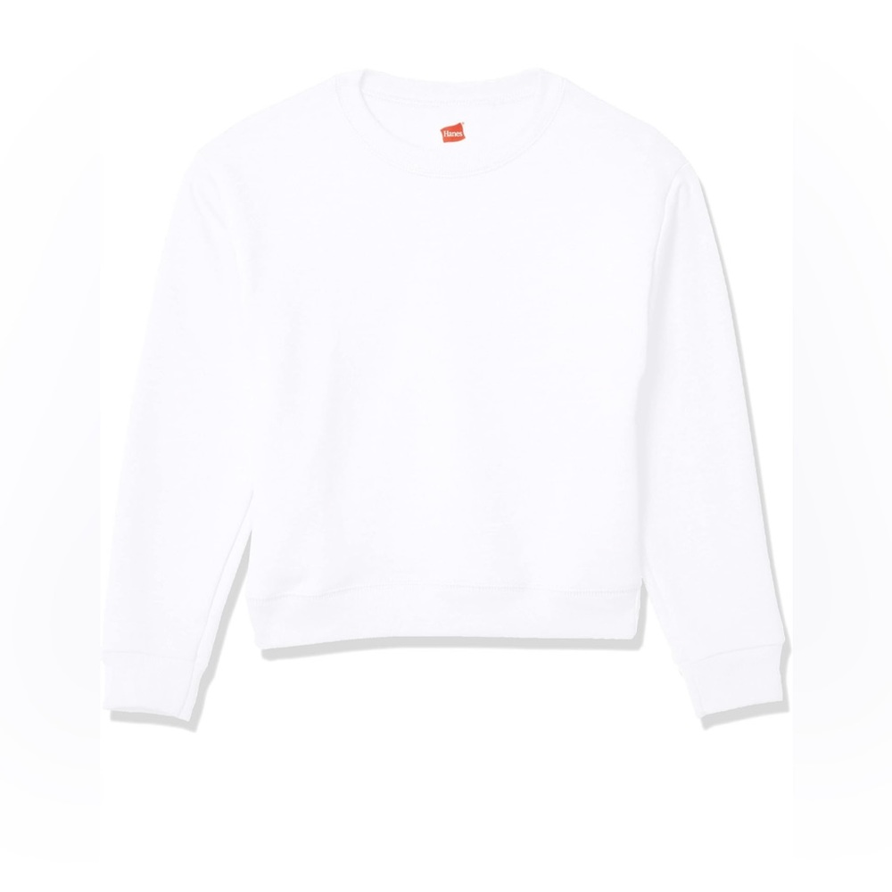 Hanes Girls EcoSmart Crewneck Sweatshirt, Soft Midweight Fleece Pullover